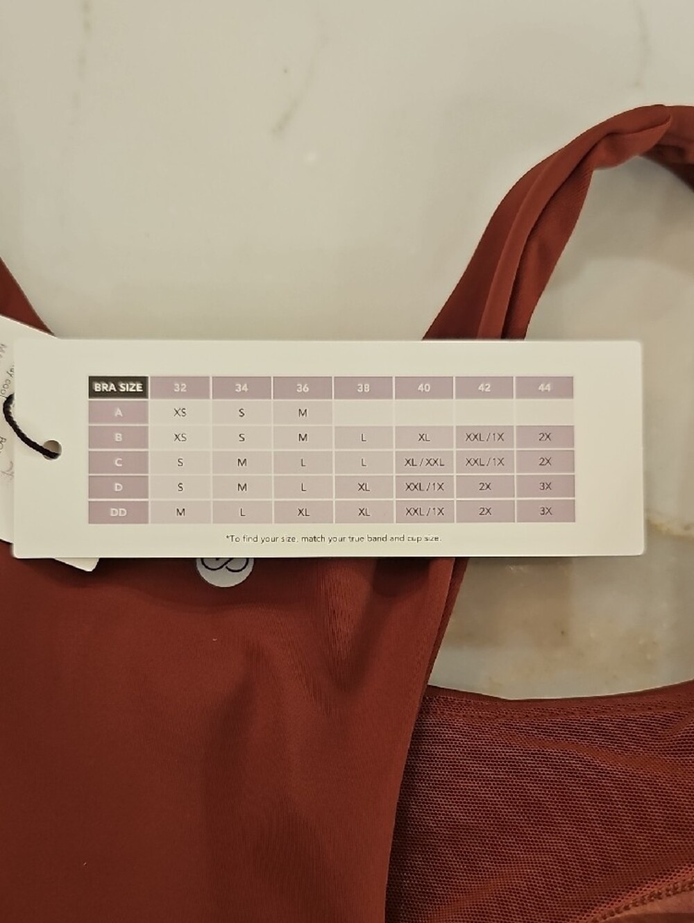 CALIA Women's PowerMove Adjustable Bra; NWT; Size XL; Color: Red Brown - Picture 10 of 11